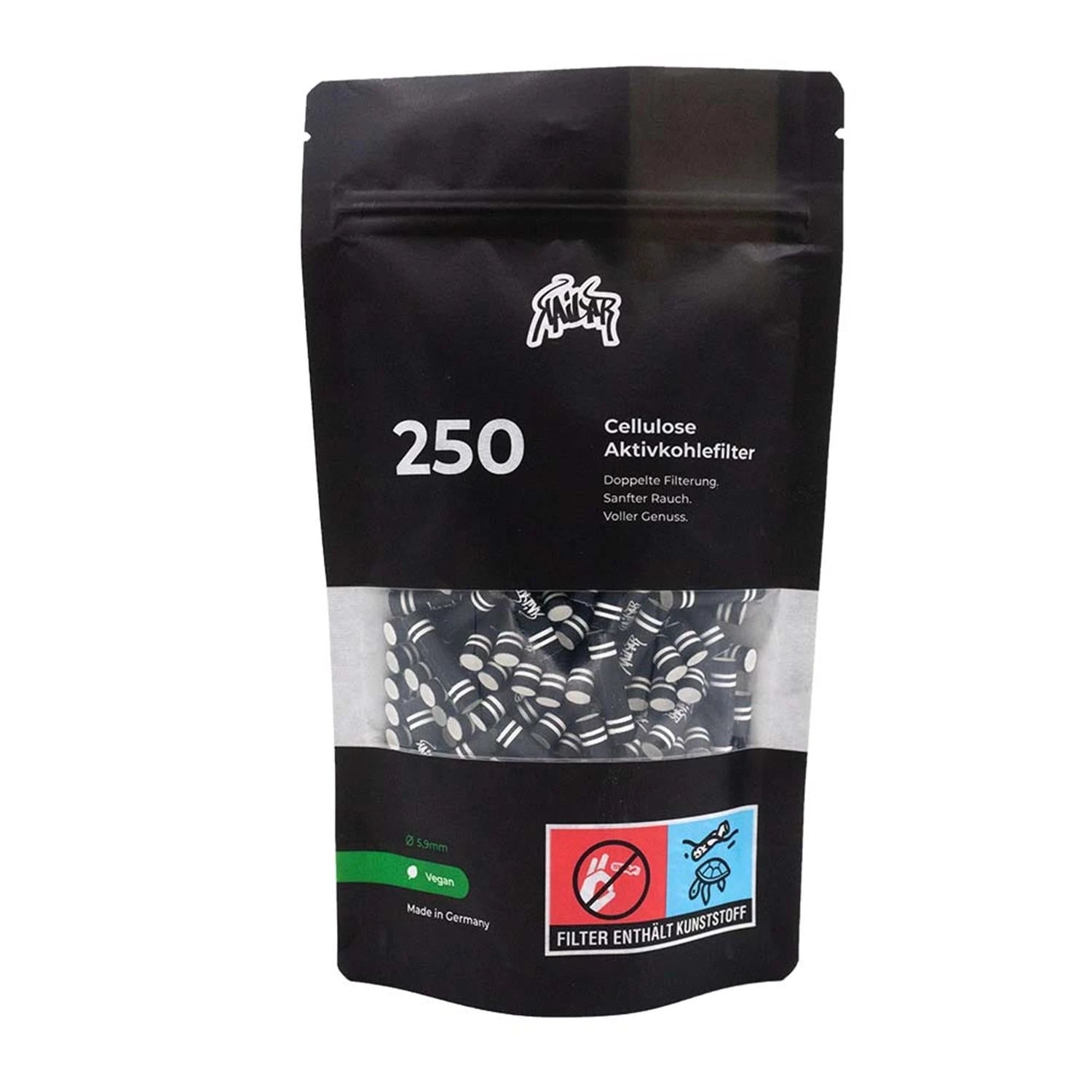 Kailar Aktivkohlefilter Cellulose Slim 6mm (250 Stück) Kailar